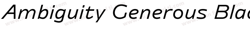 Ambiguity Generous Black字体转换